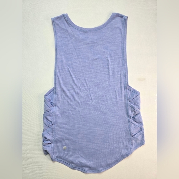 EUC Lululemon Var-City Muscle Tank Heathered Hero Blue - Picture 2 of 7